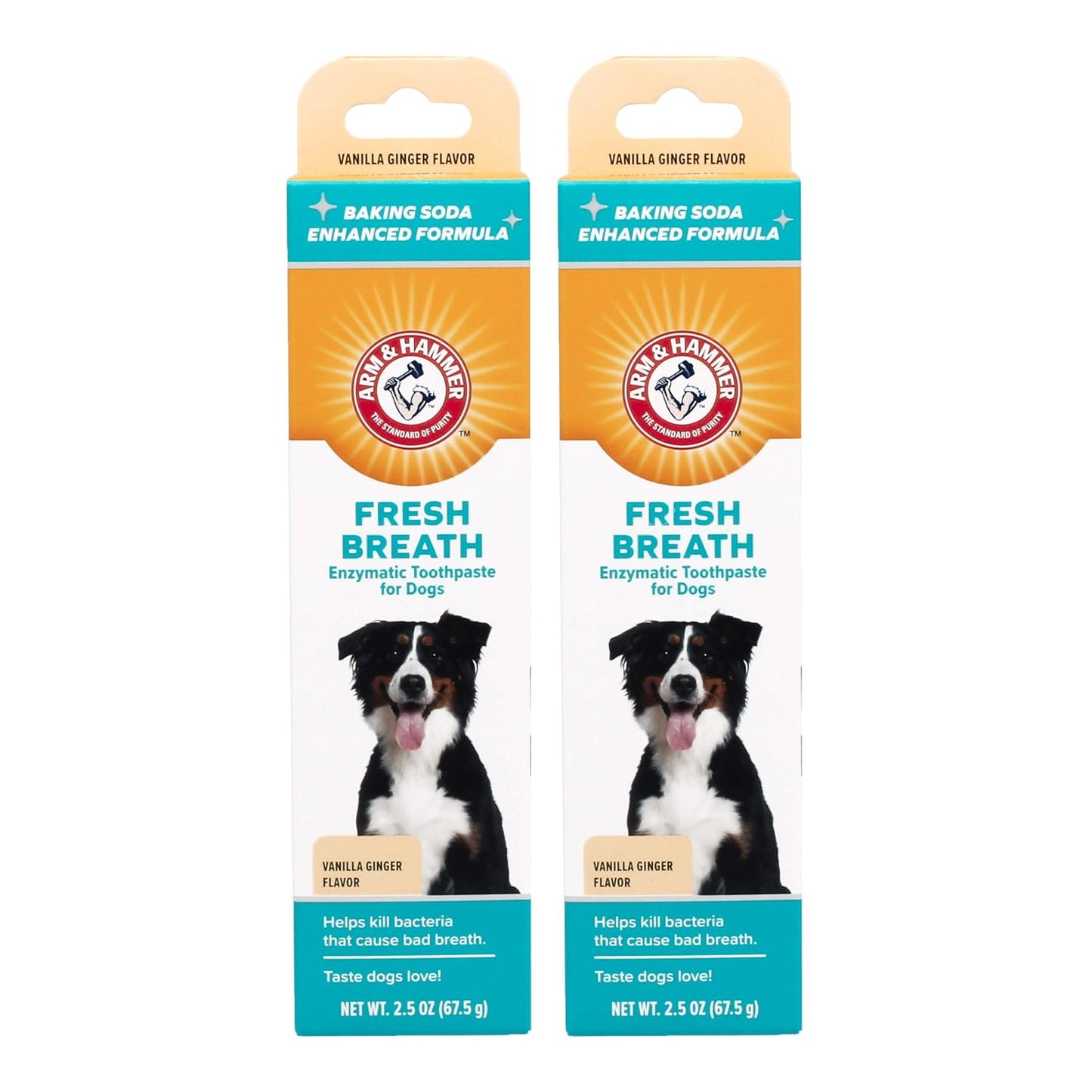 for Pets Fresh Breath Enzymatic Toothpaste for Dogs, Vanilla Ginger Flavor | Dog Toothpaste for All Dogs in a Flavor Dogs Will Love | 2.5 Ounces - 2 Pack