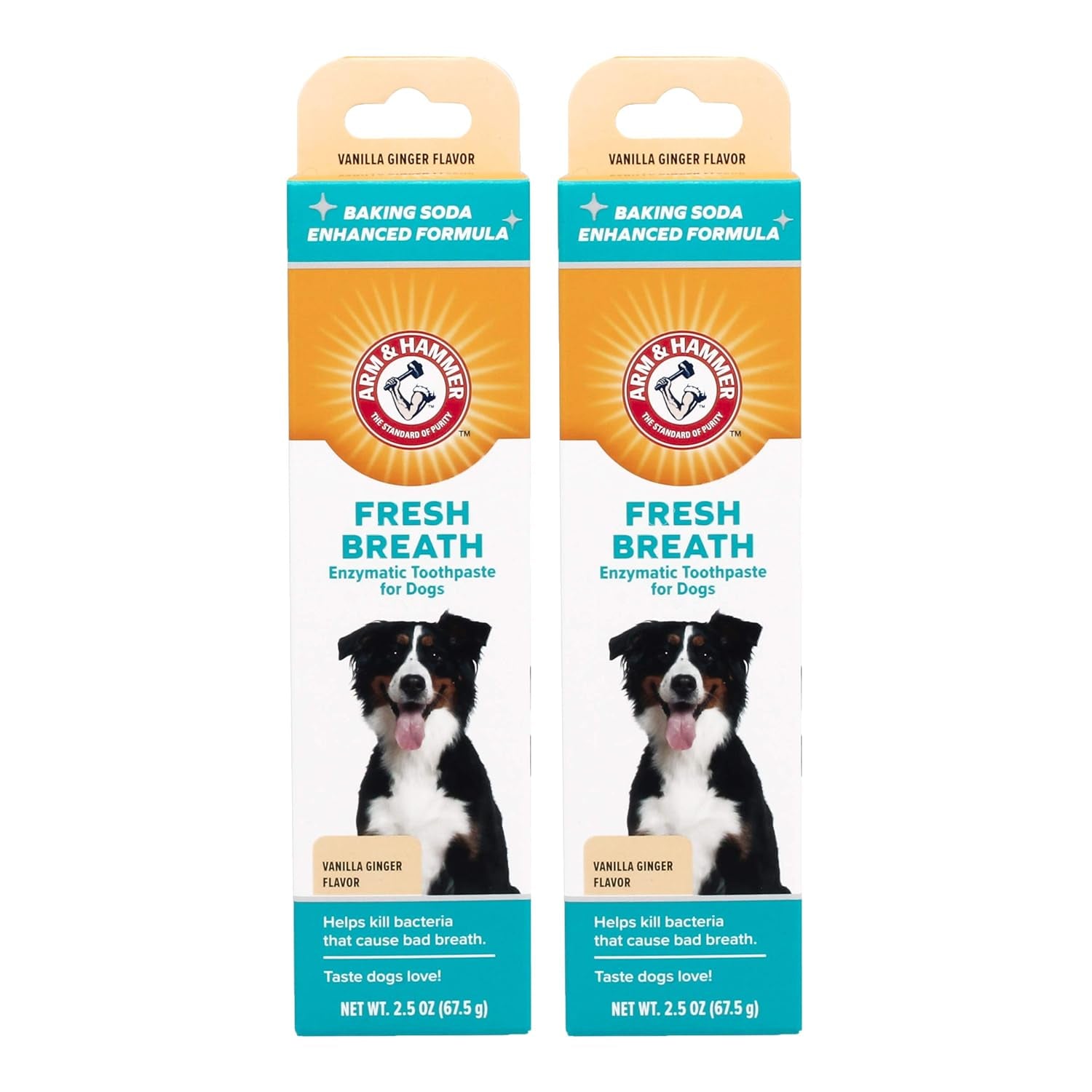 for Pets Fresh Breath Enzymatic Toothpaste for Dogs, Vanilla Ginger Flavor | Dog Toothpaste for All Dogs in a Flavor Dogs Will Love | 2.5 Ounces - 2 Pack