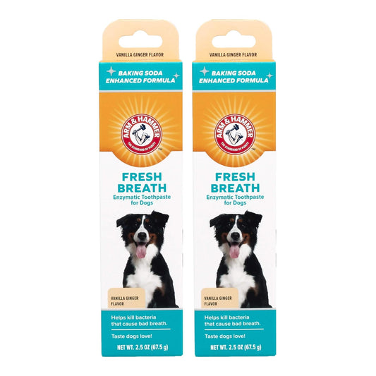 for Pets Fresh Breath Enzymatic Toothpaste for Dogs, Vanilla Ginger Flavor | Dog Toothpaste for All Dogs in a Flavor Dogs Will Love | 2.5 Ounces - 2 Pack