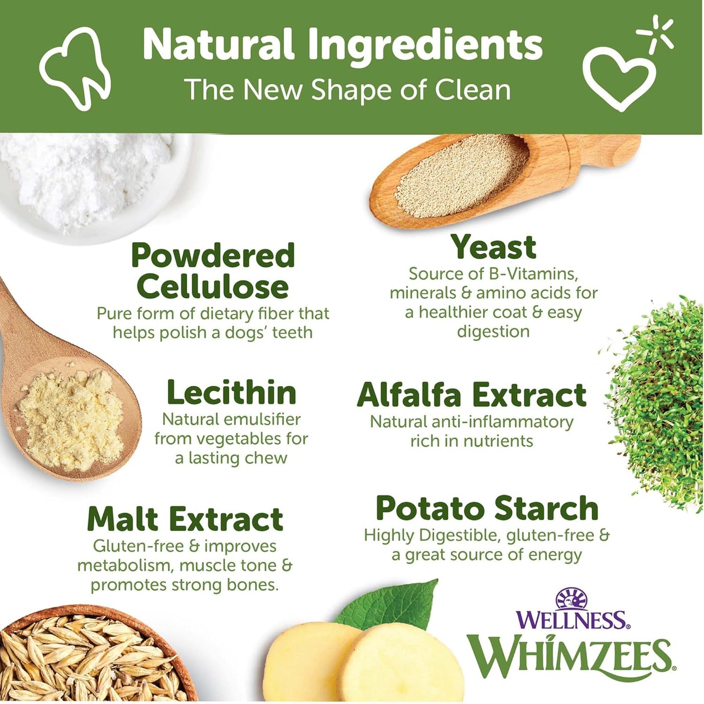 Wellness  Alligator Dog Dental Treats, Natural Chews, Small Size, (24 Count)