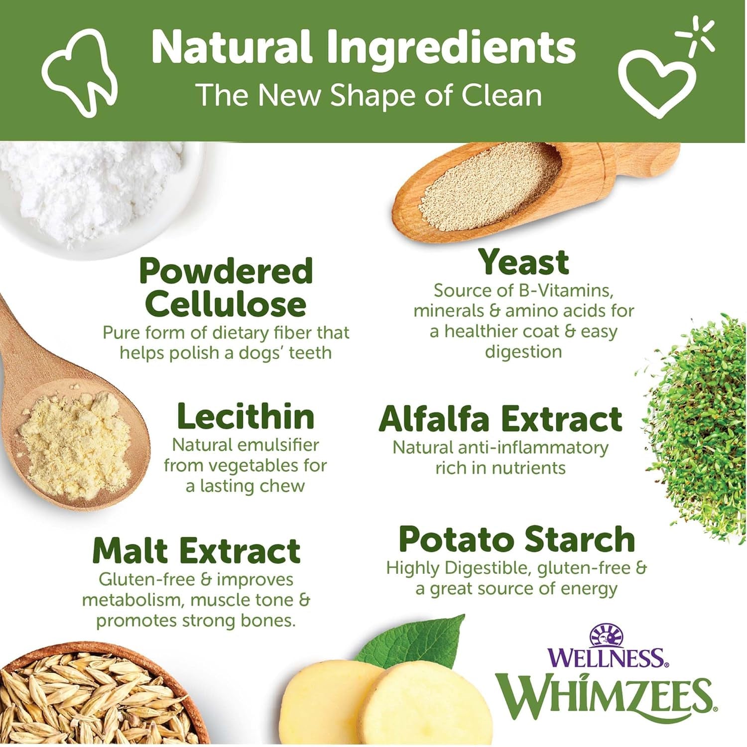 Wellness  Alligator Dog Dental Treats, Natural Chews, Small Size, (24 Count)