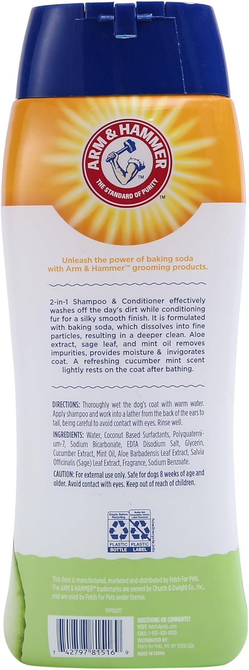 for Pets 2-In-1 Shampoo & Conditioner for Dogs | Dog Shampoo & Conditioner in One | Cucumber Mint, 20 Ounce Bottle Dog Shampoo and Conditioner for All Dogs