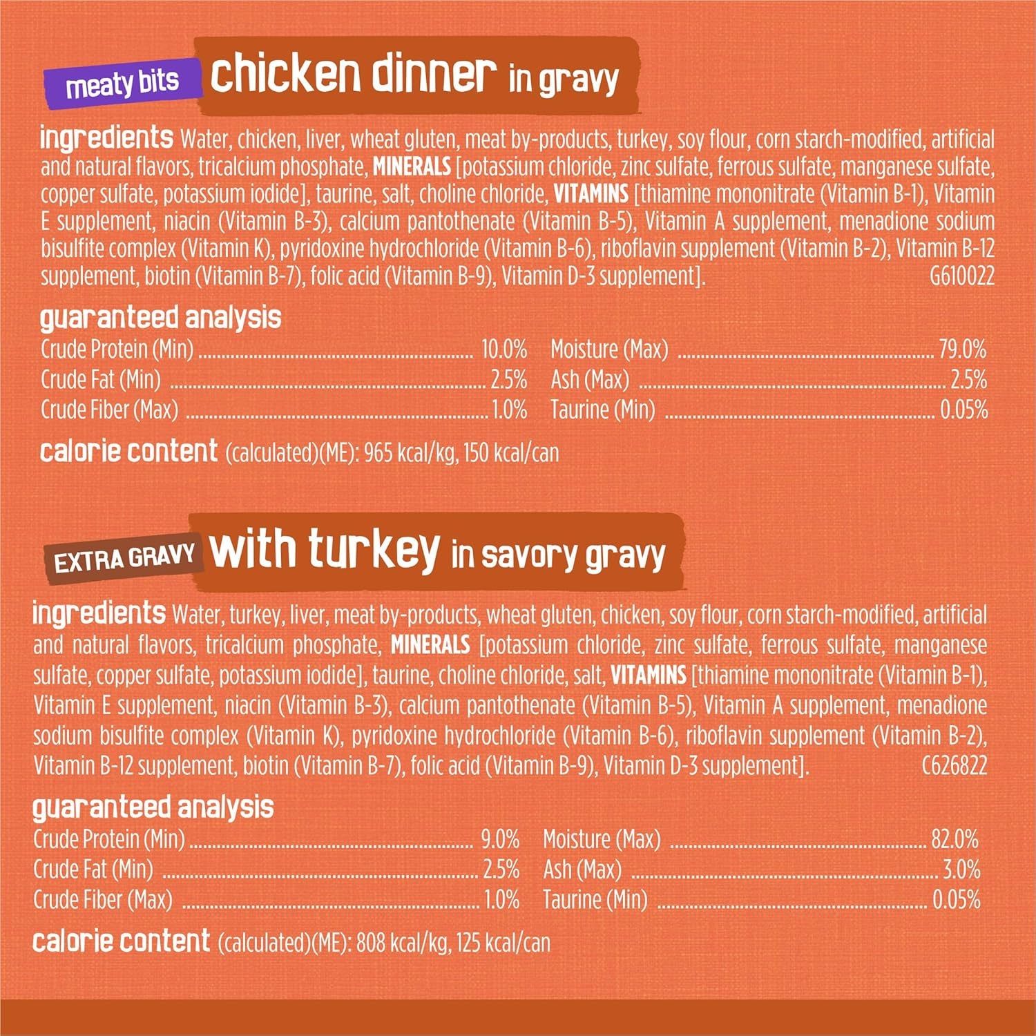 Purina  Wet Cat Food Gravy Variety Pack, Turchicken Extra Gravy Chunky, Meaty Bits and Prime Filets - 48 Ct. Can