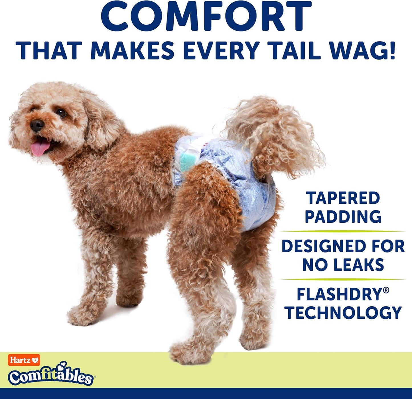 Disposable Dog Diapers, Size S 36 Count, Comfortable & Secure Fit, Easy to Put On