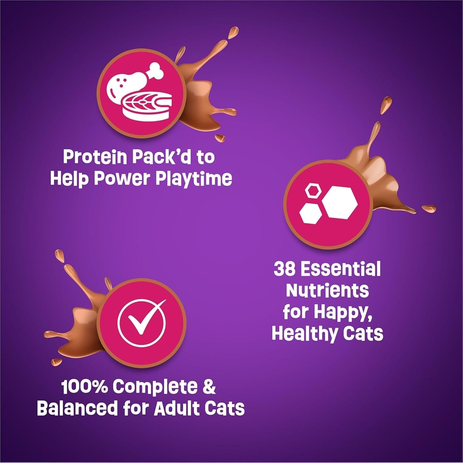 Purina  Dry Cat Food Gravy Swirl'D with Flavors of Chicken, Salmon and Gravy - 22 Lb. Bag