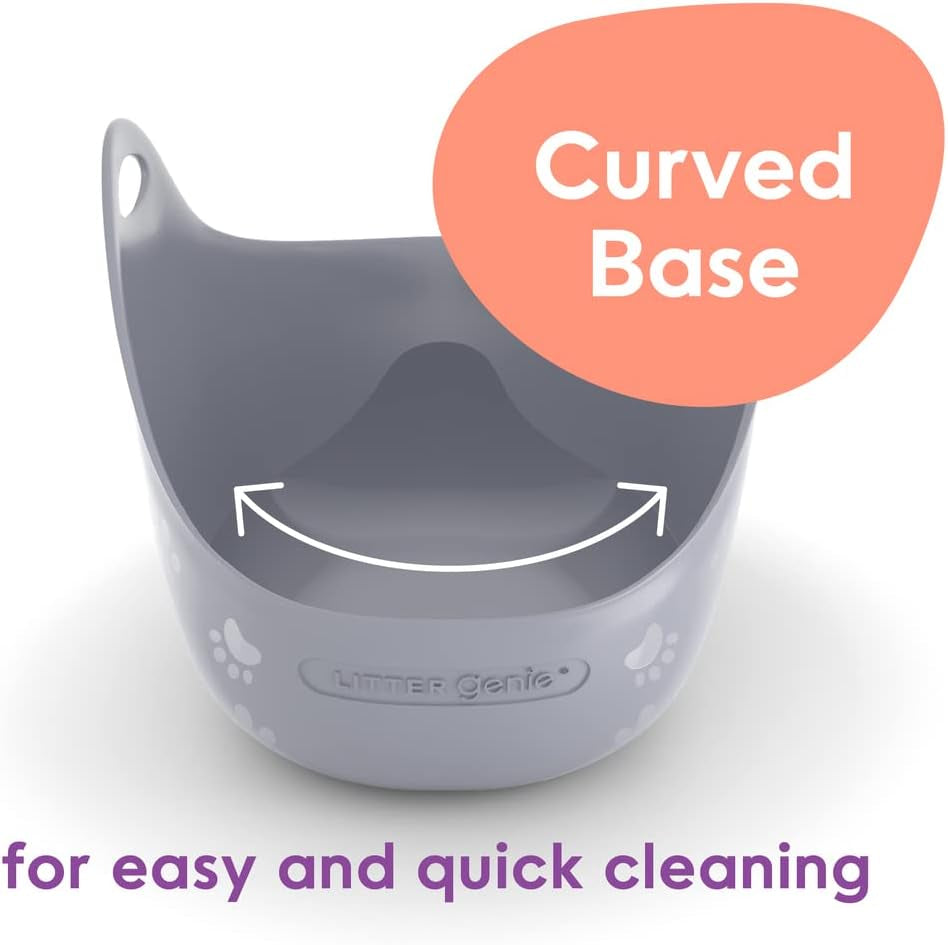 Cat Litter Box | Made with Flexible, Soft Plastic | Features High-Walls and Handles for Privacy and Portability