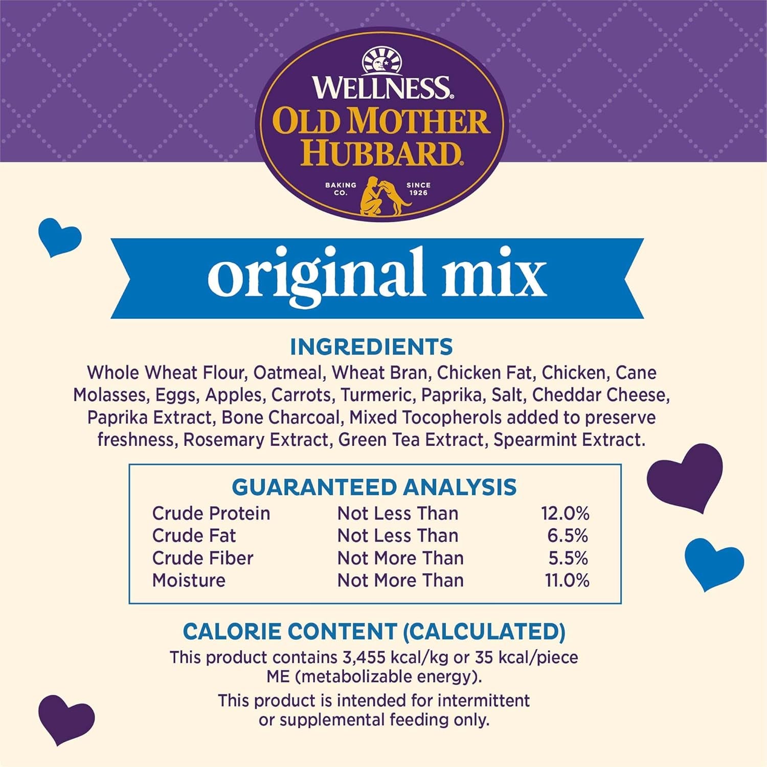 Wellness Original Mix Dog Biscuits, Natural, Training Treats, Four Flavors, Small Size, (6 Pound Bag)
