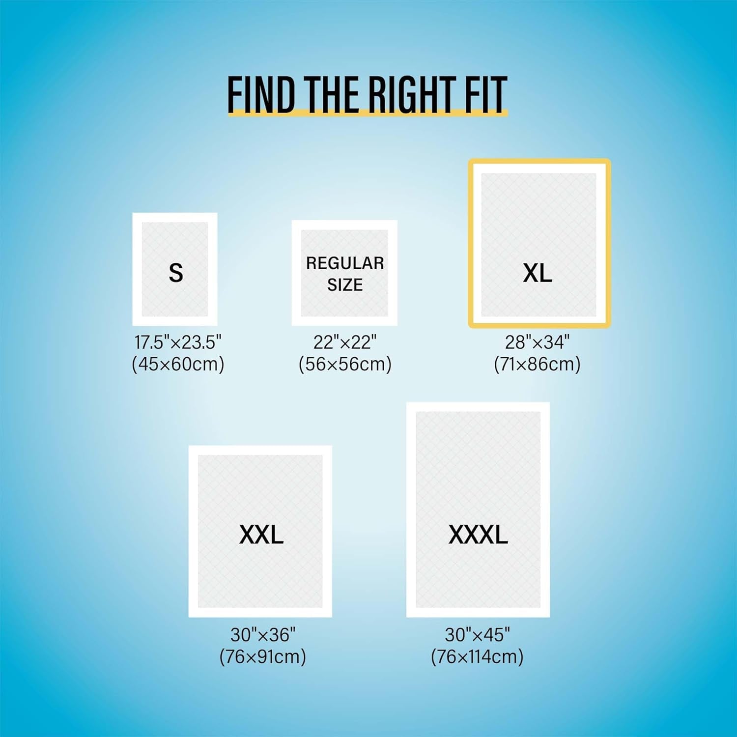 Best Value Training Pads, 28" by 34" XL, 80 Count,Blue and White