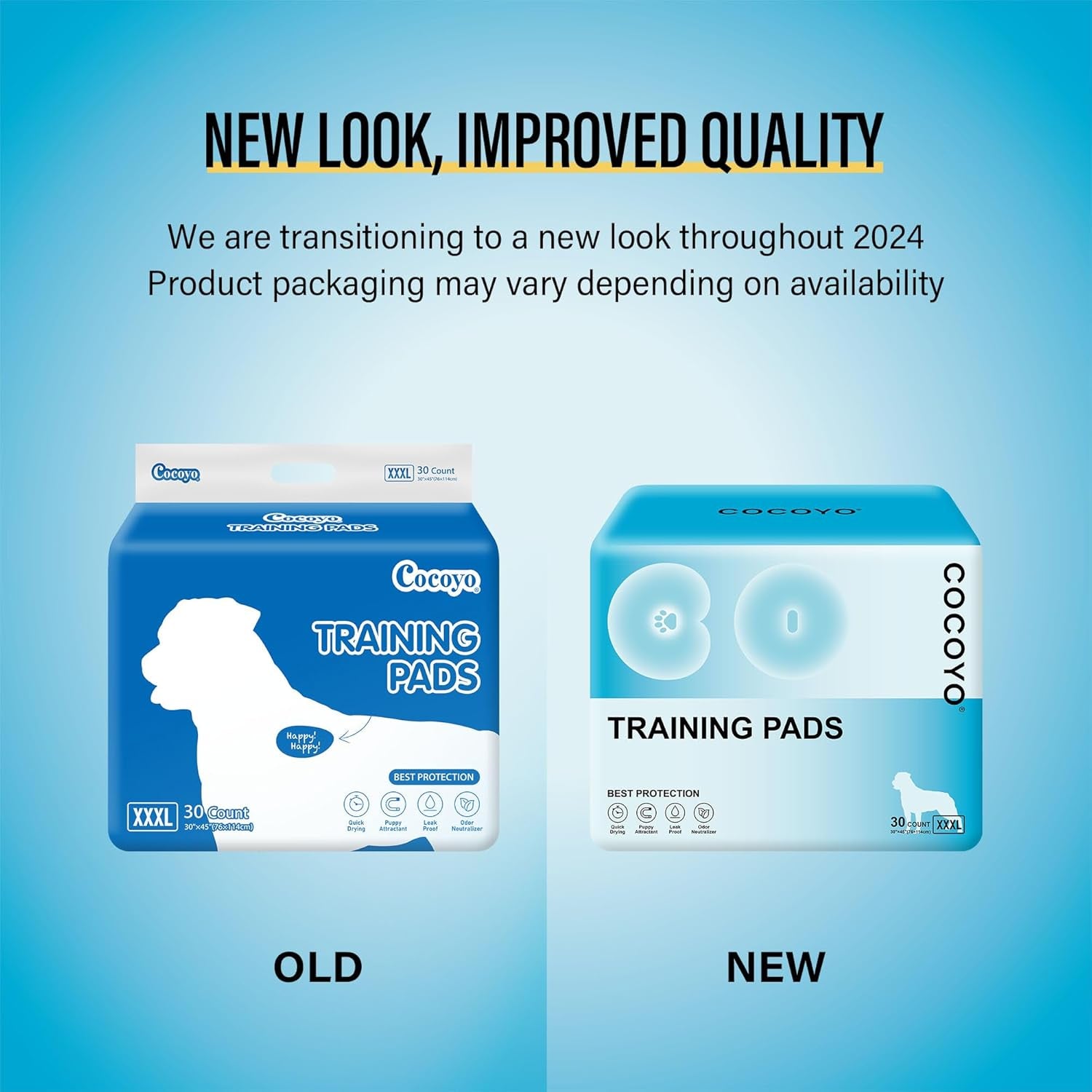 Best Value Dog Training Pads Giant Size | Dog Pee Pads XXXL Size | Super Absorbent Puppy Pads (30" X 45", 30 Count) (XXXL)