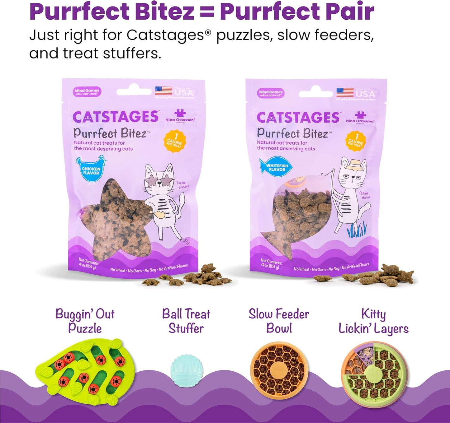 by Nina Ottosson Buggin Out Puzzle & Play – Interactive Treat Puzzle Feeder for Cats, 16 Hidden Treat Compartments Slow Feeder, Durable & Easy-Clean, 13 Inches, Green