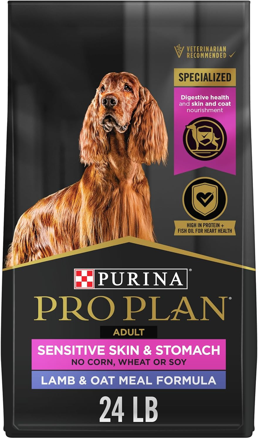Sensitive Skin and Sensitive Stomach Dog Food Lamb and Oat Meal Formula - 24 Lb. Bag