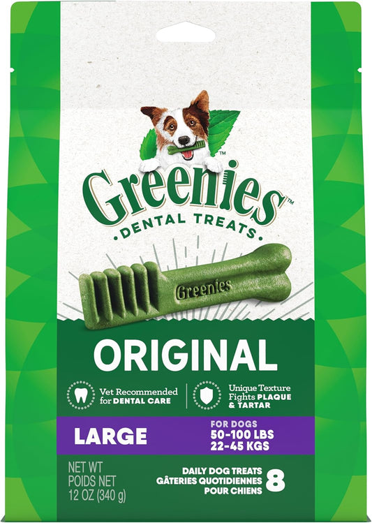 Original Large Dental Dog Treats, 12 Oz. Pack (8 Treats)