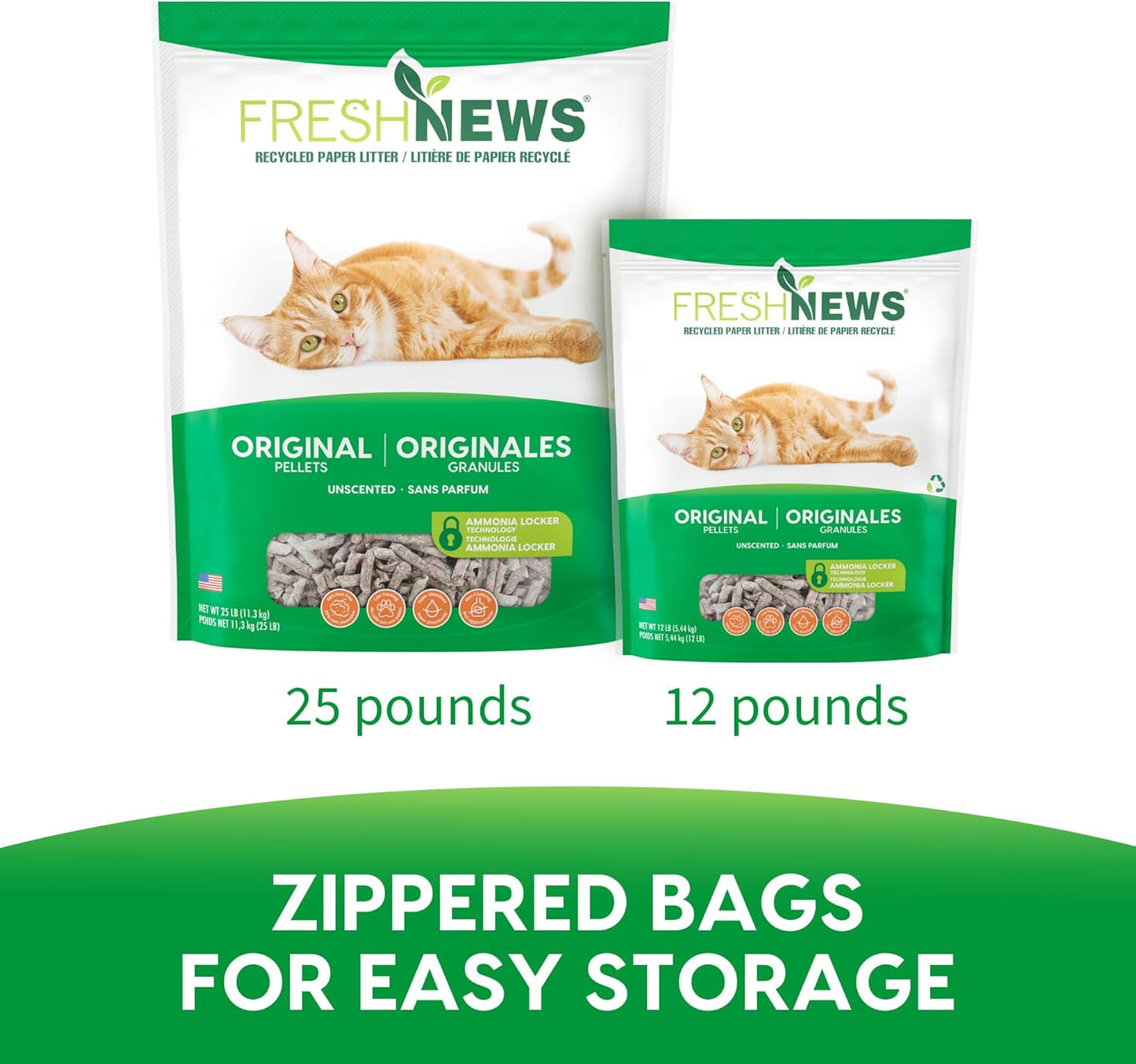 Recycled Paper, Original Pellet Cat Litter, 25 Pound