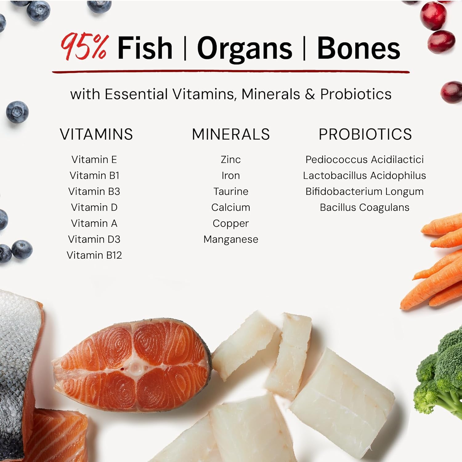 Freeze-Dried Raw Salmon & Cod Meal Mixers- Dog Food Topper and Mixer - Made with 95% Wild-Caught Salmon & Cod, Organs & Bone - Perfect for Picky Eaters - Grain-Free - 18 Oz