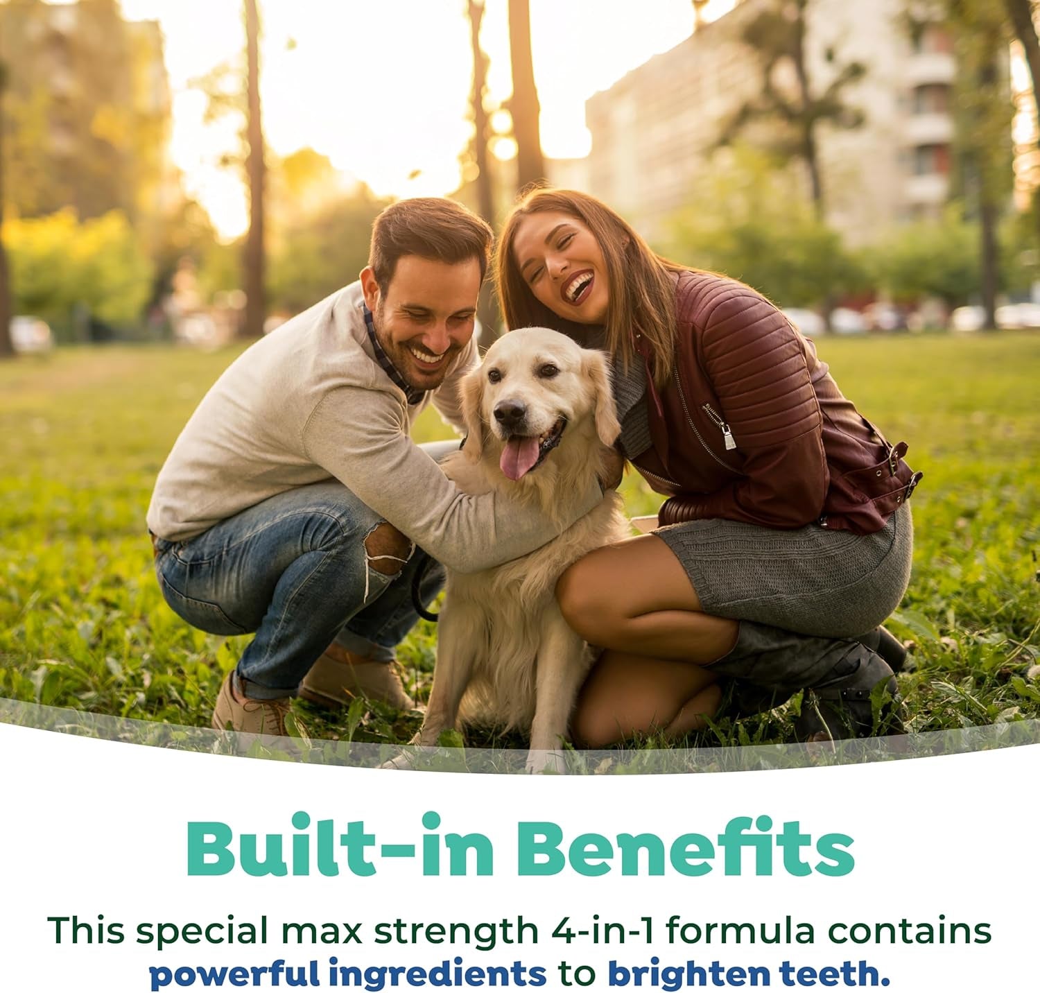 Fresh Breath Advanced Whitening Water Additive for Dogs, Max Strength Dog Teeth Cleaning and Breath Freshener Solution, 33.8Oz