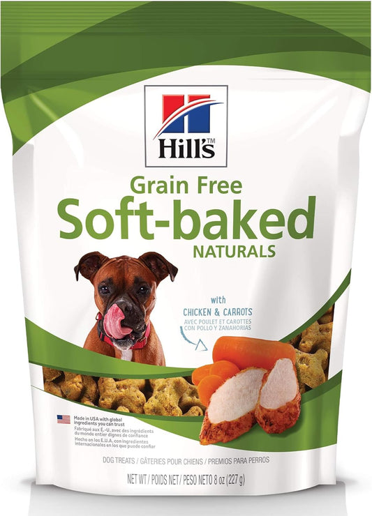 Grain Free Soft Baked Naturals, All Life Stages, Great Taste, Dog Treats, Chicken & Carrots, 8 Oz Bag