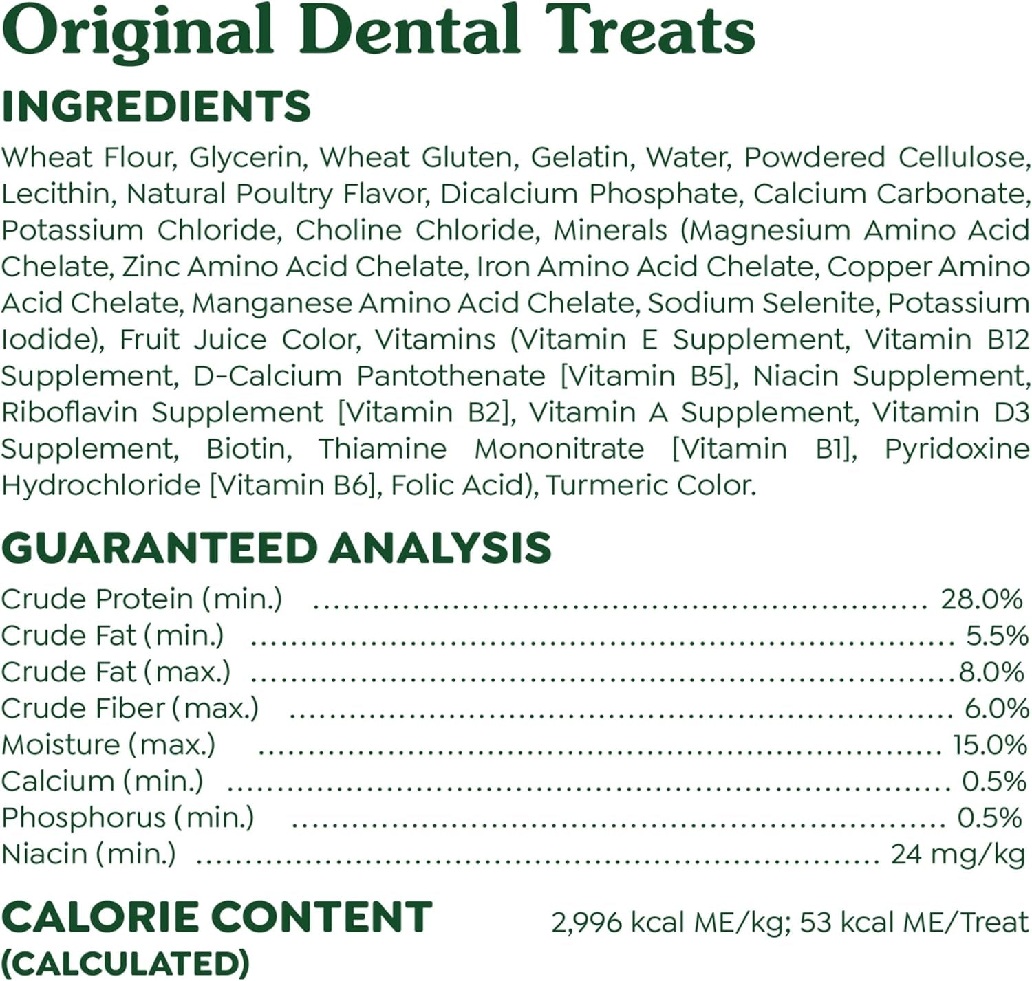 Original Large Dental Dog Treats, 27 Oz. Pack (17 Treats)