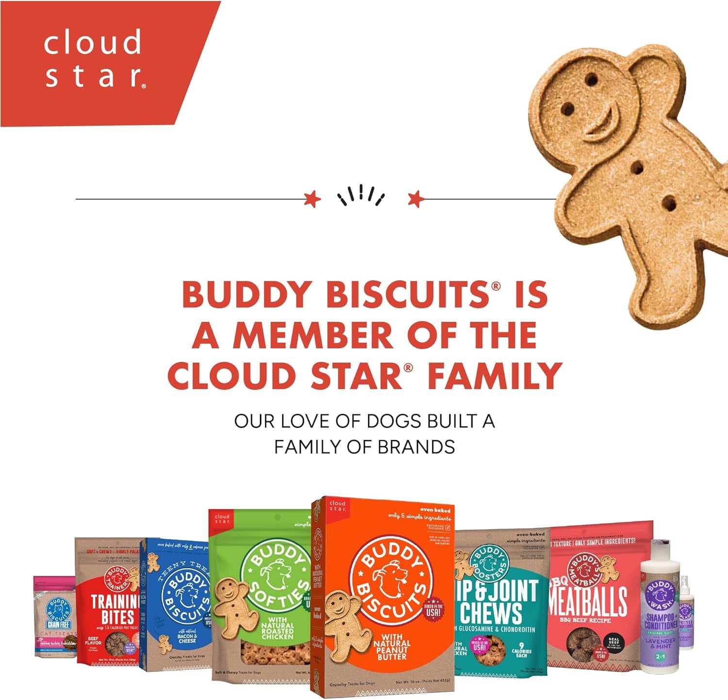 Buddy Biscuit Softies 6 Oz Pouch, Soft & Chewy, Natural Bacon and Cheese Flavor Dog Treats, Oven Baked in the USA