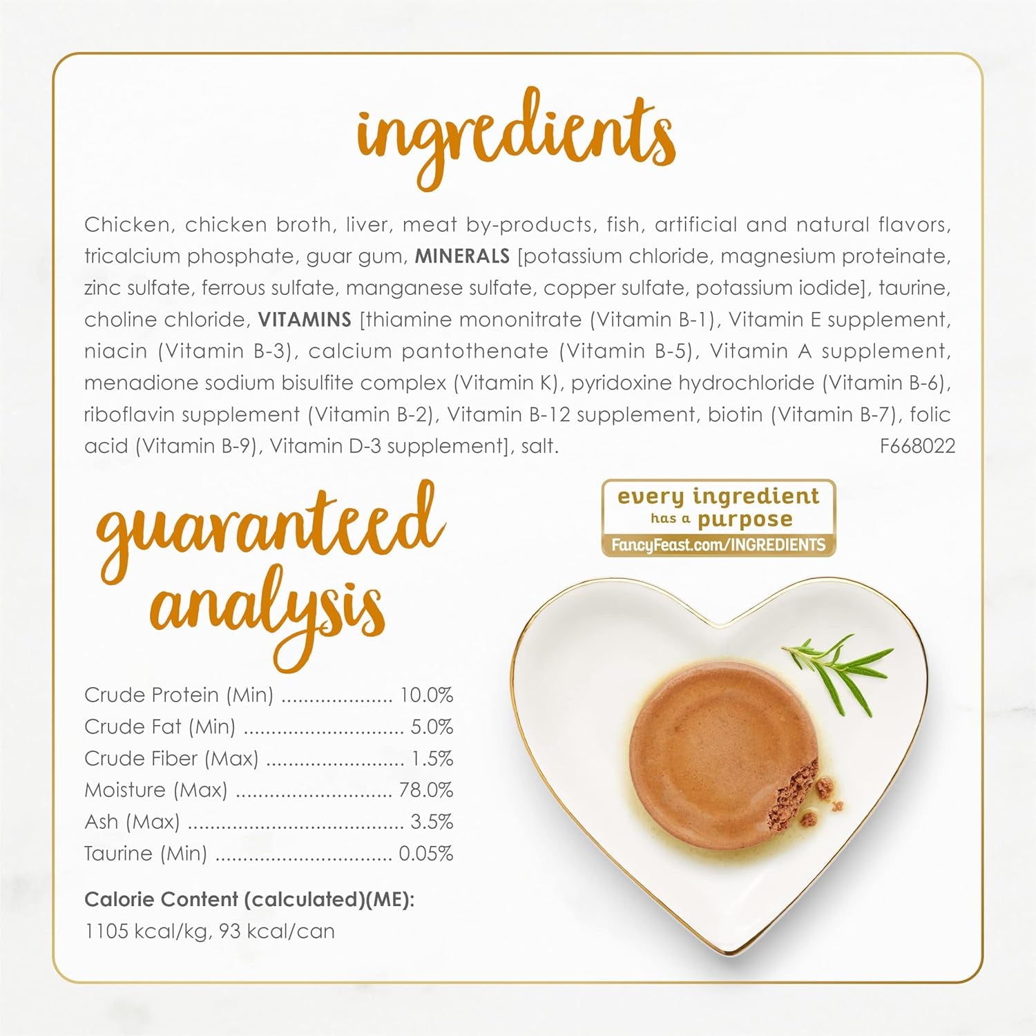 Purina  Tender Chicken and Liver Feast Classic Grain Free Wet Cat Food Pate - (Pack of 24) 3 Oz. Cans