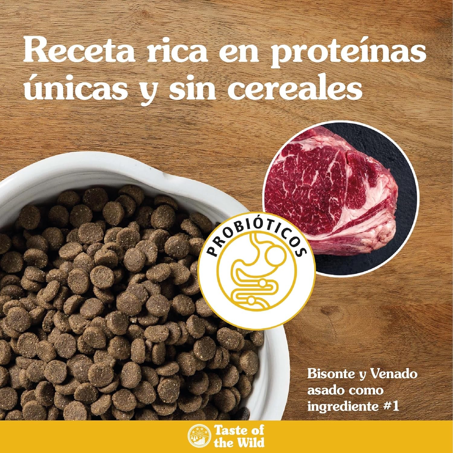 High Prairie Canine Grain-Free Recipe with Roasted Bison and Venison Adult Dry Dog Food, Made with High Protein from Real Meat and Guaranteed Nutrients and Probiotics 28Lb