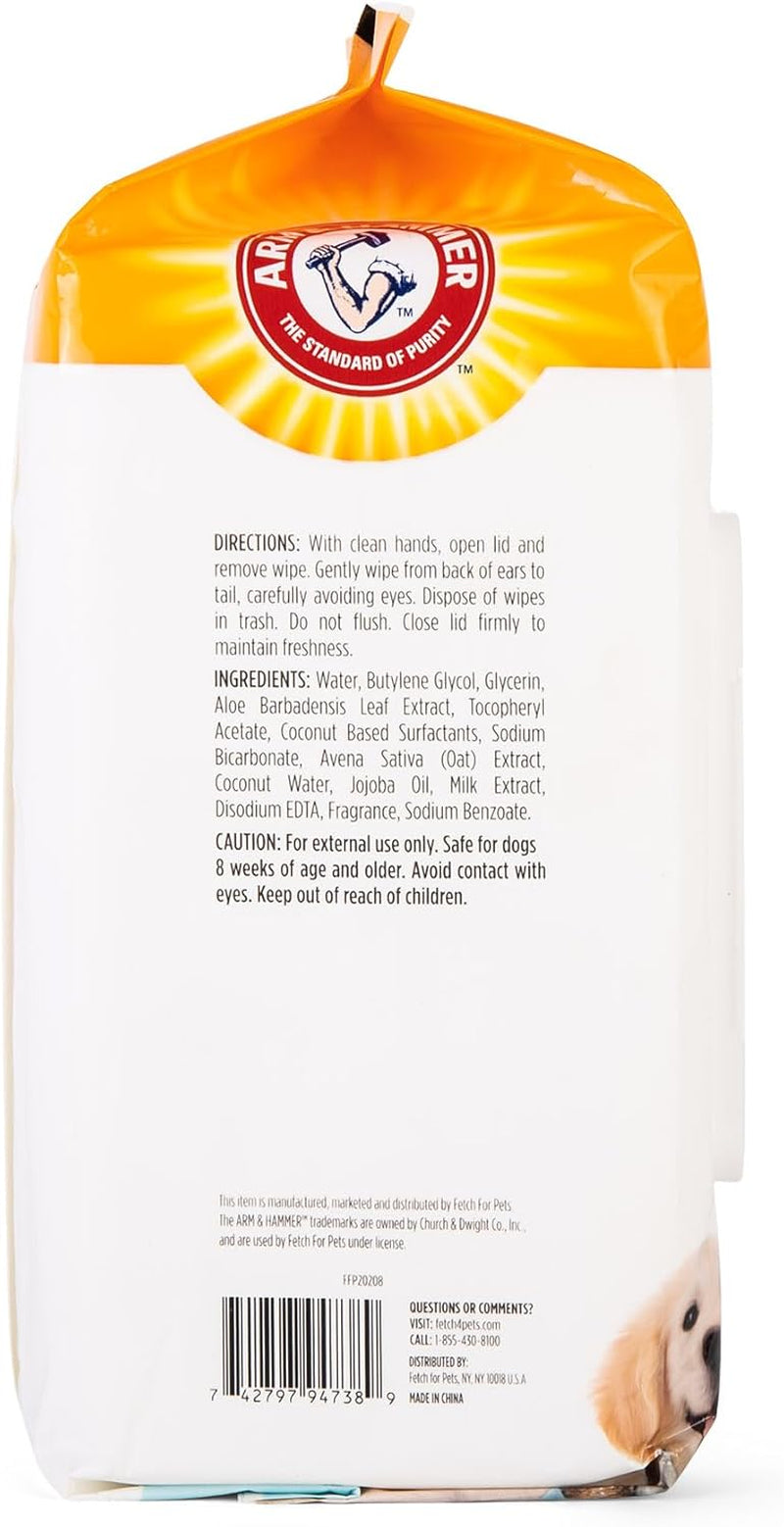 for Pets Gentle Puppy Bath Wipes, Coconut Water All Purpose Puppy Cleaning Wipes Remove Odor & Refresh Skin for Pets Gentle Tearless Pet Wipes 100 Count, (Pack of 3)