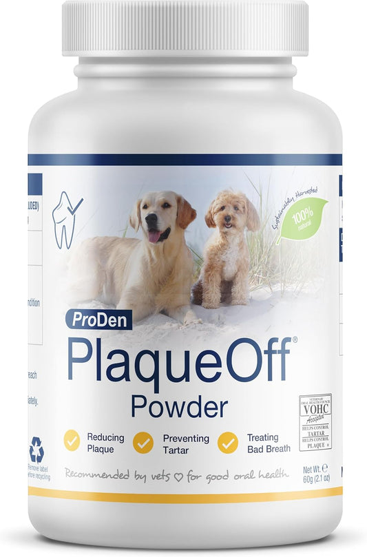 Powder for Pets - Cat & Dog Breath Freshener - Plaque & Tartar Remover for Pet Oral Care - 60G