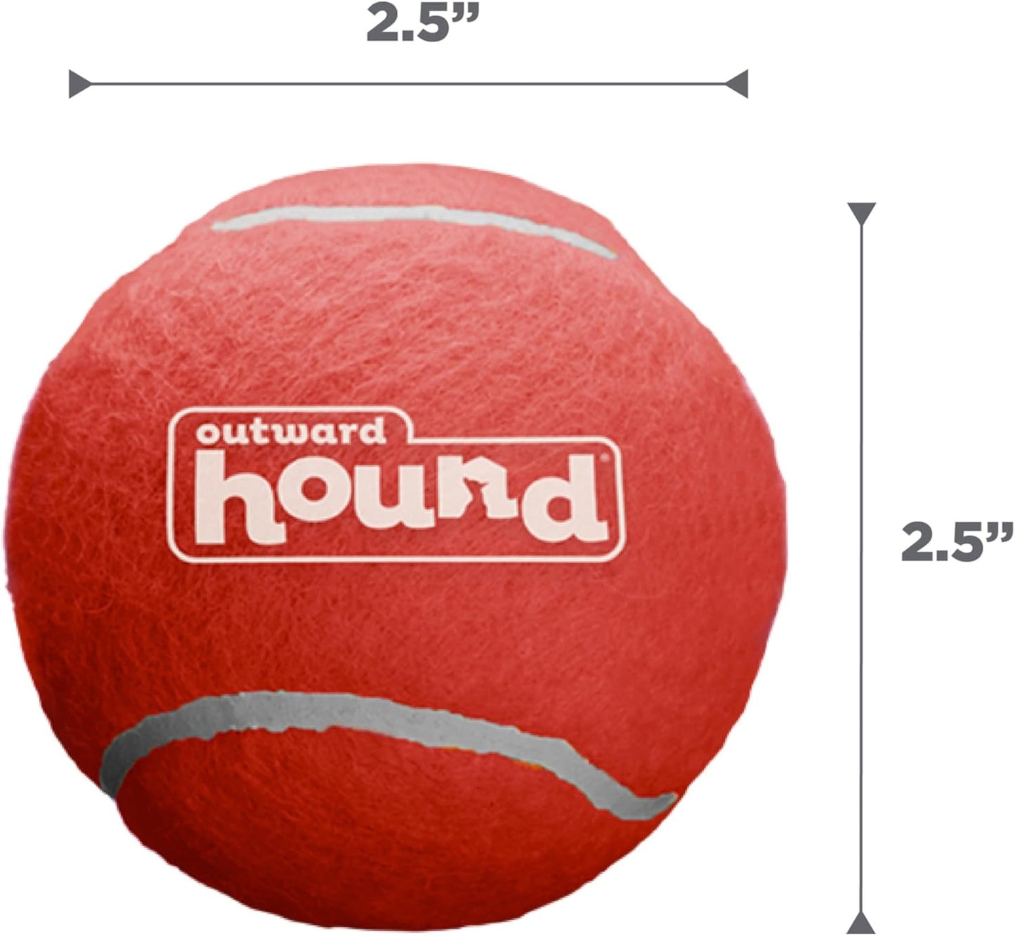 Squeaker Ballz, Interactive Dog Toy, Squeaky Tennis Ball, Durable Dog Toy for Fetch, Multi-Pack of 4, Medium
