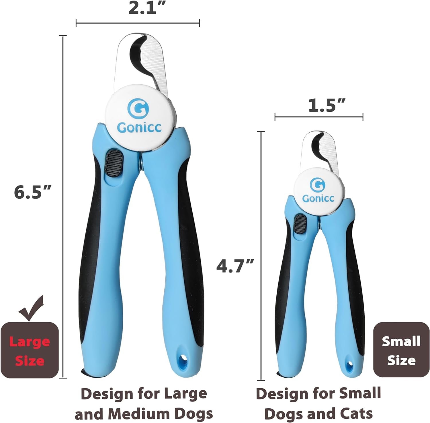 Professional Small Dog and Cat Nail Clippers Sharp Stainless Steel Pet Nail Trimmers(With Free Nail File in Handle), for Rabbit, Small Animal, with Safety Guard to Avoid Overcutting