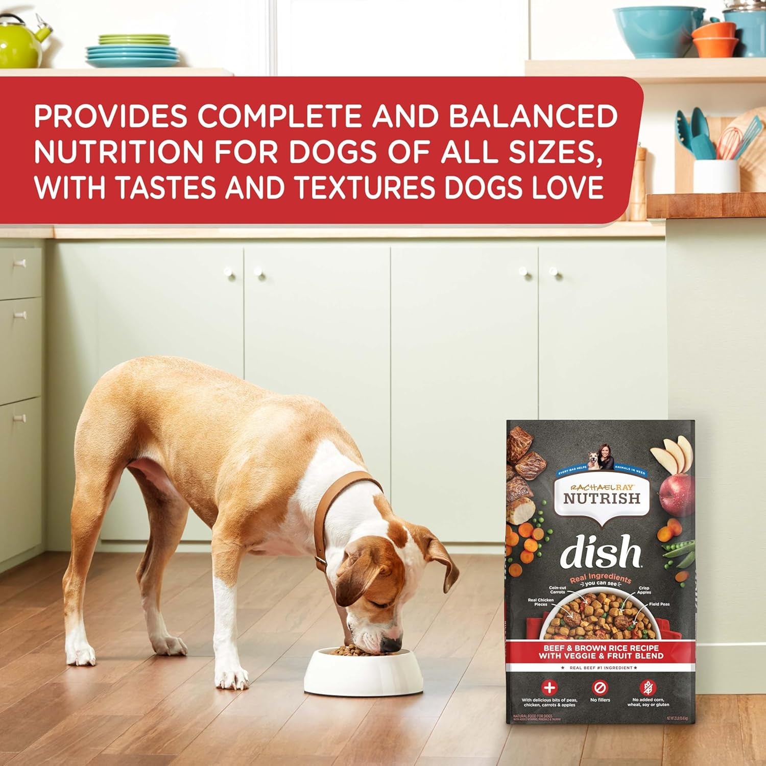 Rachael Ray  Dish Premium Natural Dry Dog Food, Beef & Brown Rice Recipe with Veggies, Fruit & Chicken, 11.5 Pounds (18146700)