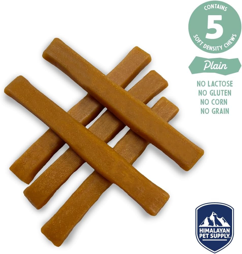 Yogurt Sticks, Plain Flavored, Dog Treats with Prebiotics, Probiotics & Protein, Digestive Support, Lactose & Gluten Free, Natural Dog Treat for All Breeds, Made in America, 5 Count
