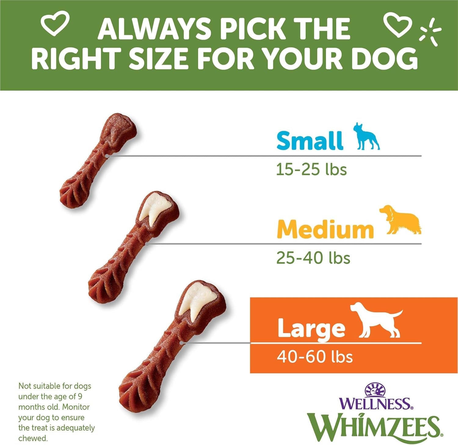 Wellness  Value Box Dog Dental Treats, Natural Chews, Large Size, (24 Count)